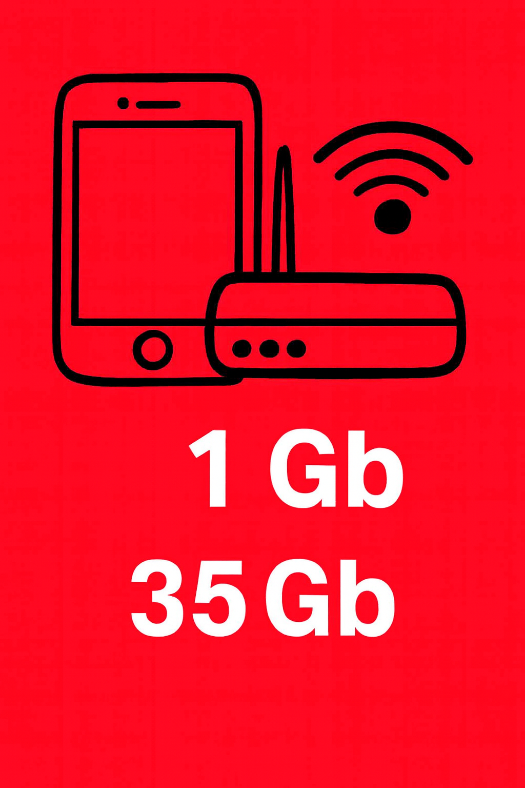 1Gb-ko Zuntza eta Mugikorra 35Gb-rekin eta dei mugagabeak 5G, VoLTE eta VoWiFi-rekin.