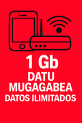 1Gb-ko Zuntza eta Mugikorra datu eta dei mugagabeekin 5G, VoLTE eta VoWiFi-rekin.