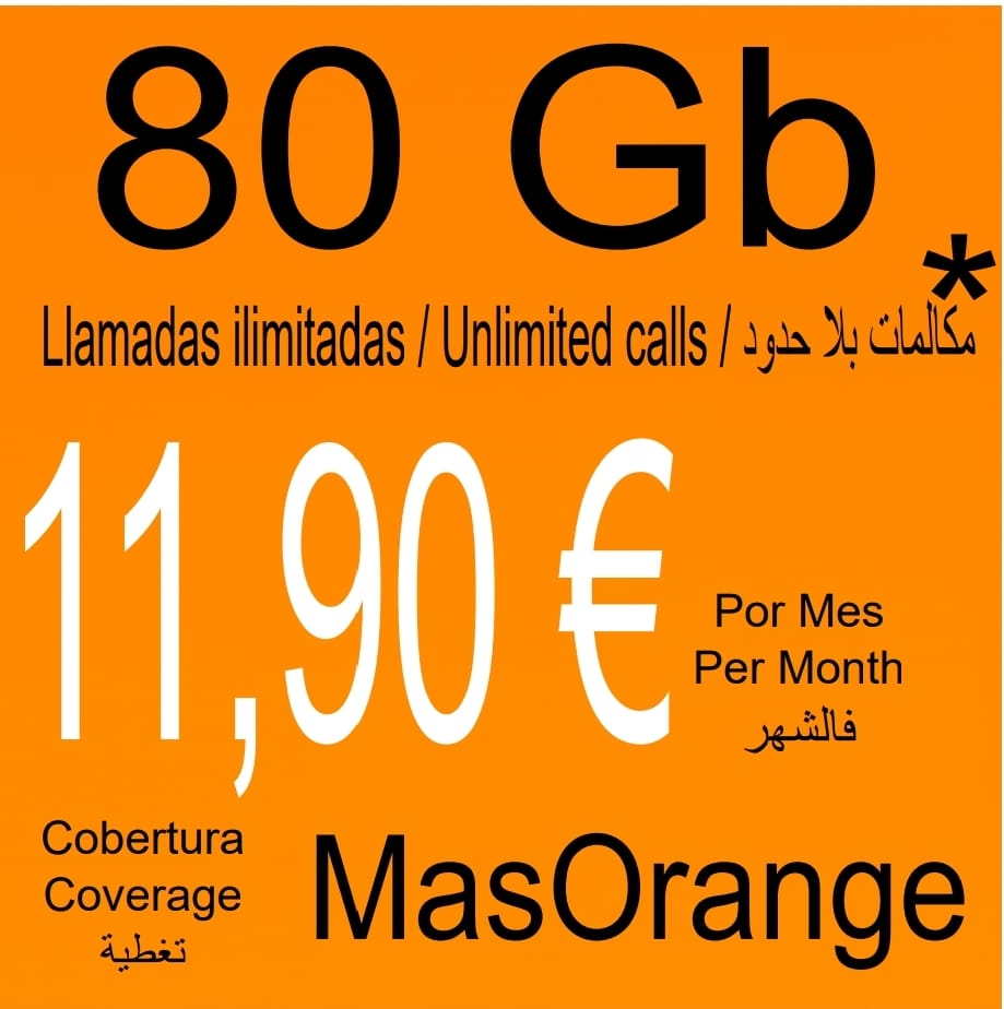 80 GB MasOrange estaldura, dei mugagabeak eta 1.000 minutu mundu osora 5G, VoLTE eta VoWifi-rekin